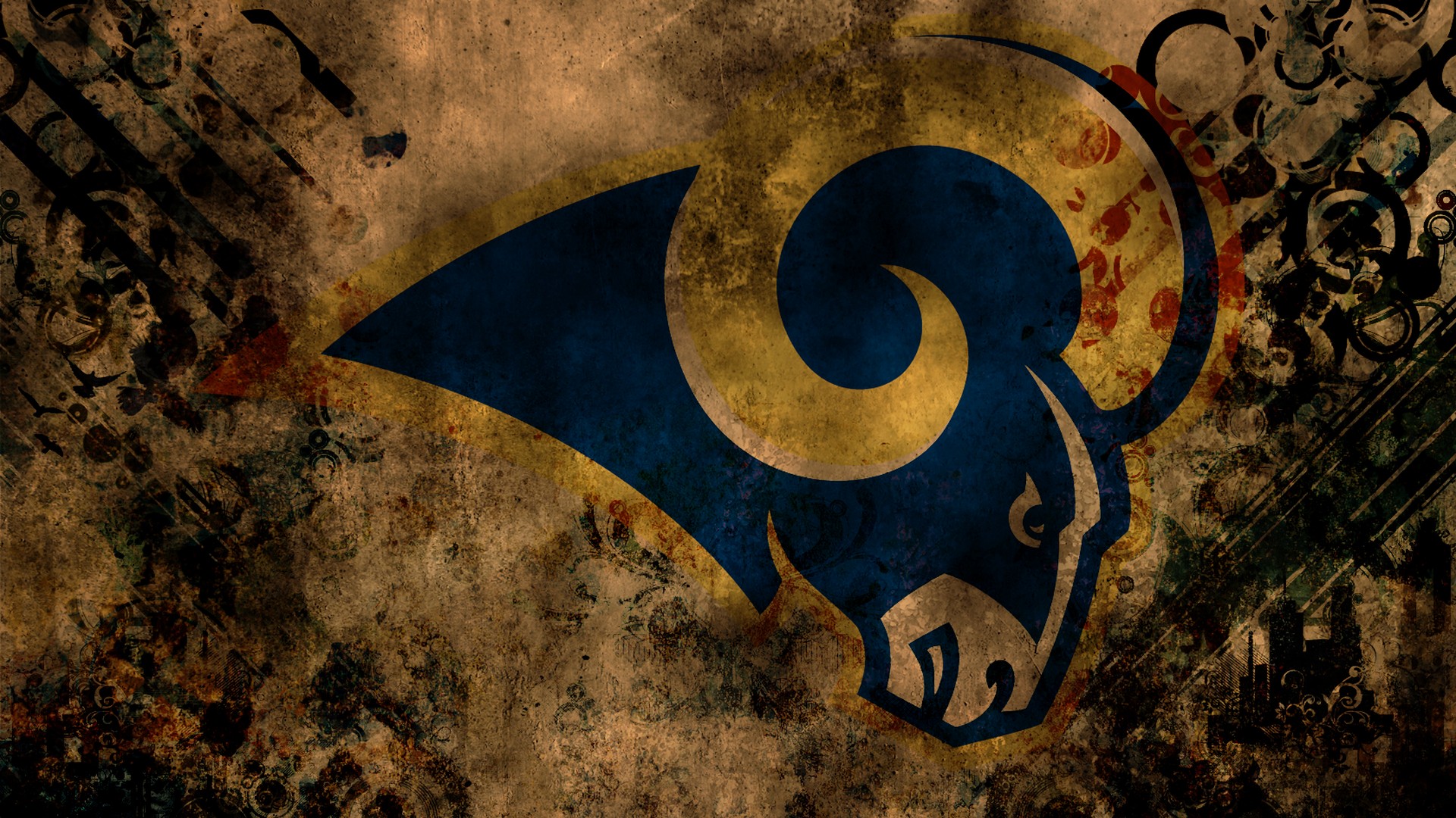 Los Angeles Rams Desktop Wallpaper with resolution 1920x1080 pixel. You can make this wallpaper for your Mac or Windows Desktop Background, iPhone, Android or Tablet and another Smartphone device