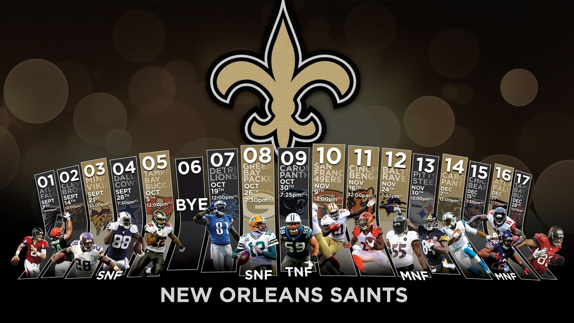 HD Desktop Wallpaper New Orleans Saints NFL with resolution 1920x1080 pixel. You can make this wallpaper for your Mac or Windows Desktop Background, iPhone, Android or Tablet and another Smartphone device