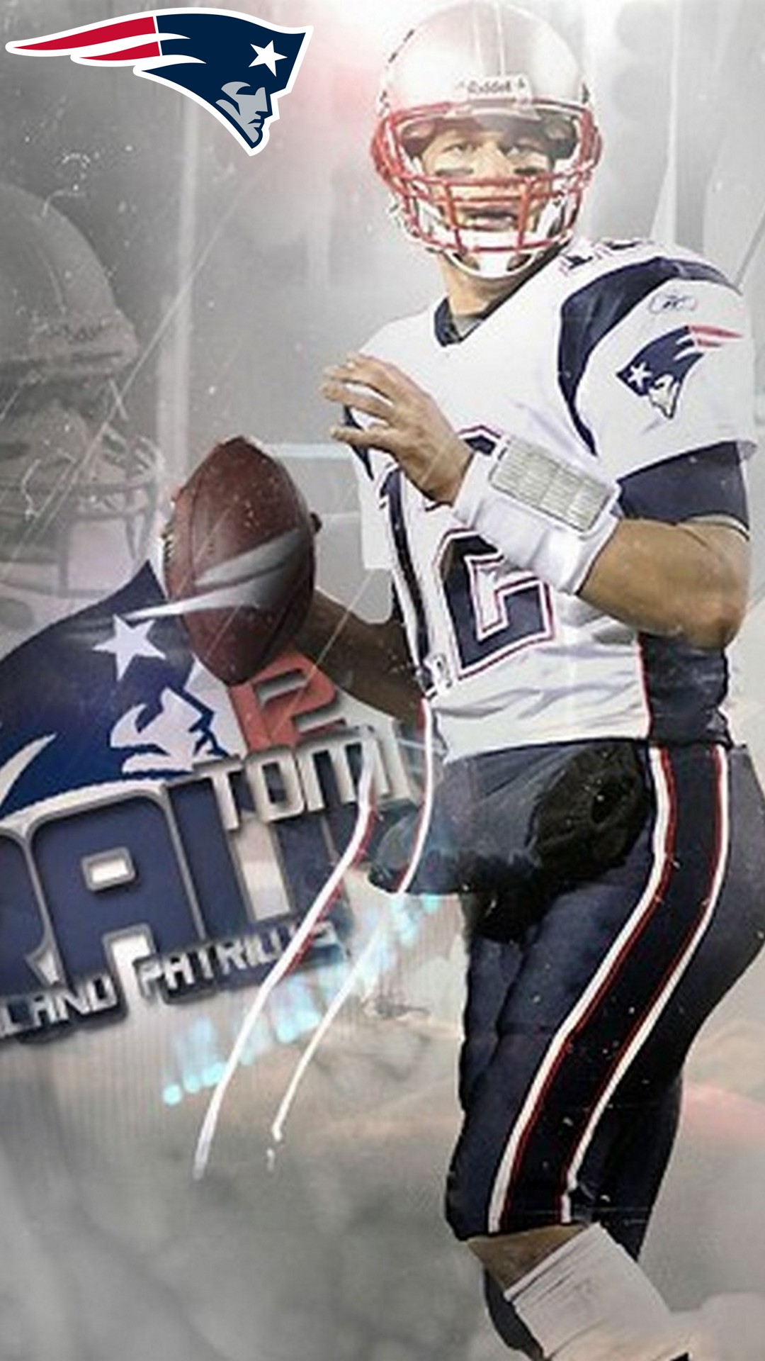 Tom Brady Patriots iPhone 8 Wallpaper With Resolution 1080X1920 pixel. You can make this wallpaper for your Mac or Windows Desktop Background, iPhone, Android or Tablet and another Smartphone device for free
