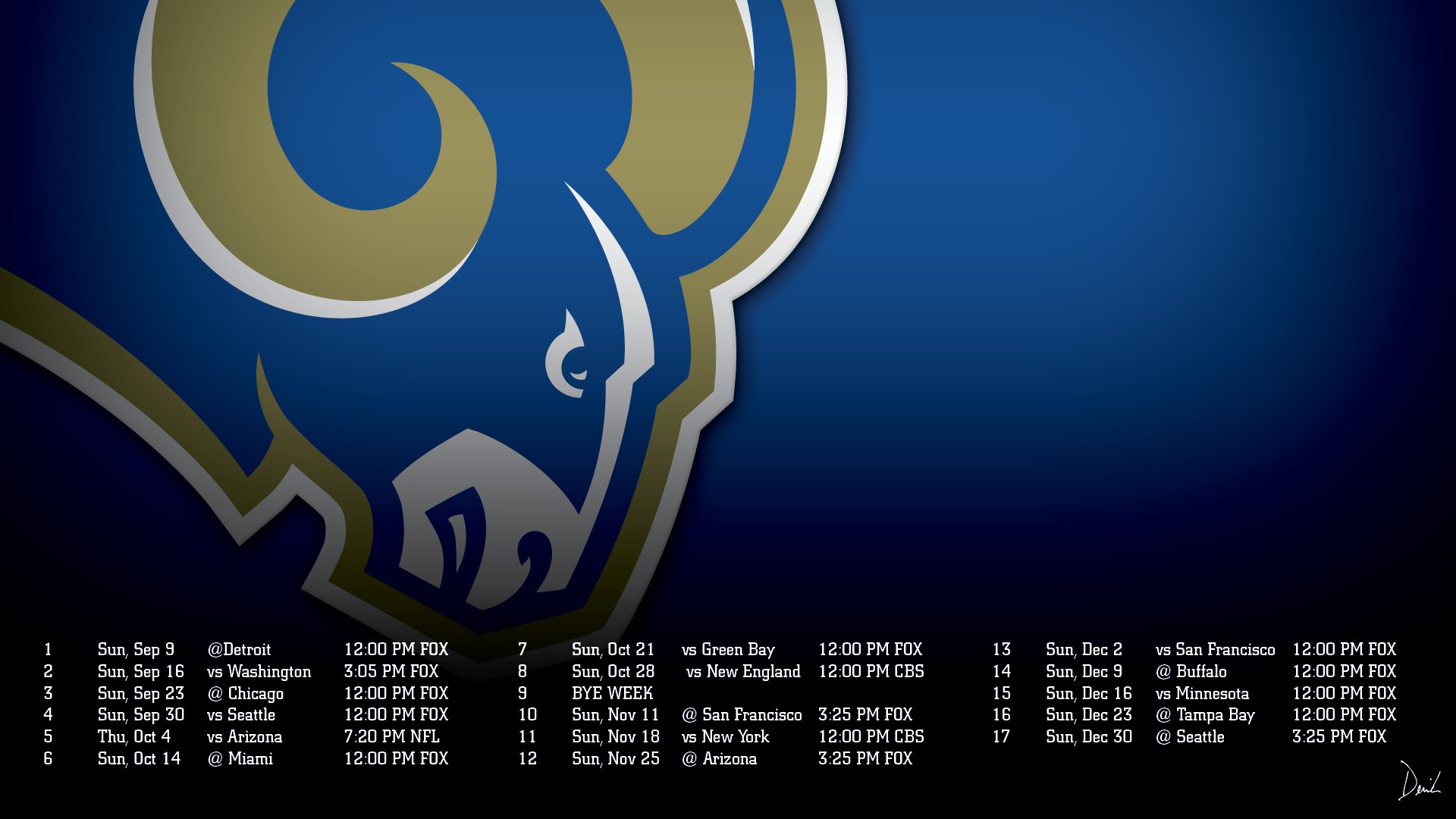 Los Angeles Rams Wallpaper For Mac Backgrounds with resolution 1920x1080 pixel. You can make this wallpaper for your Mac or Windows Desktop Background, iPhone, Android or Tablet and another Smartphone device