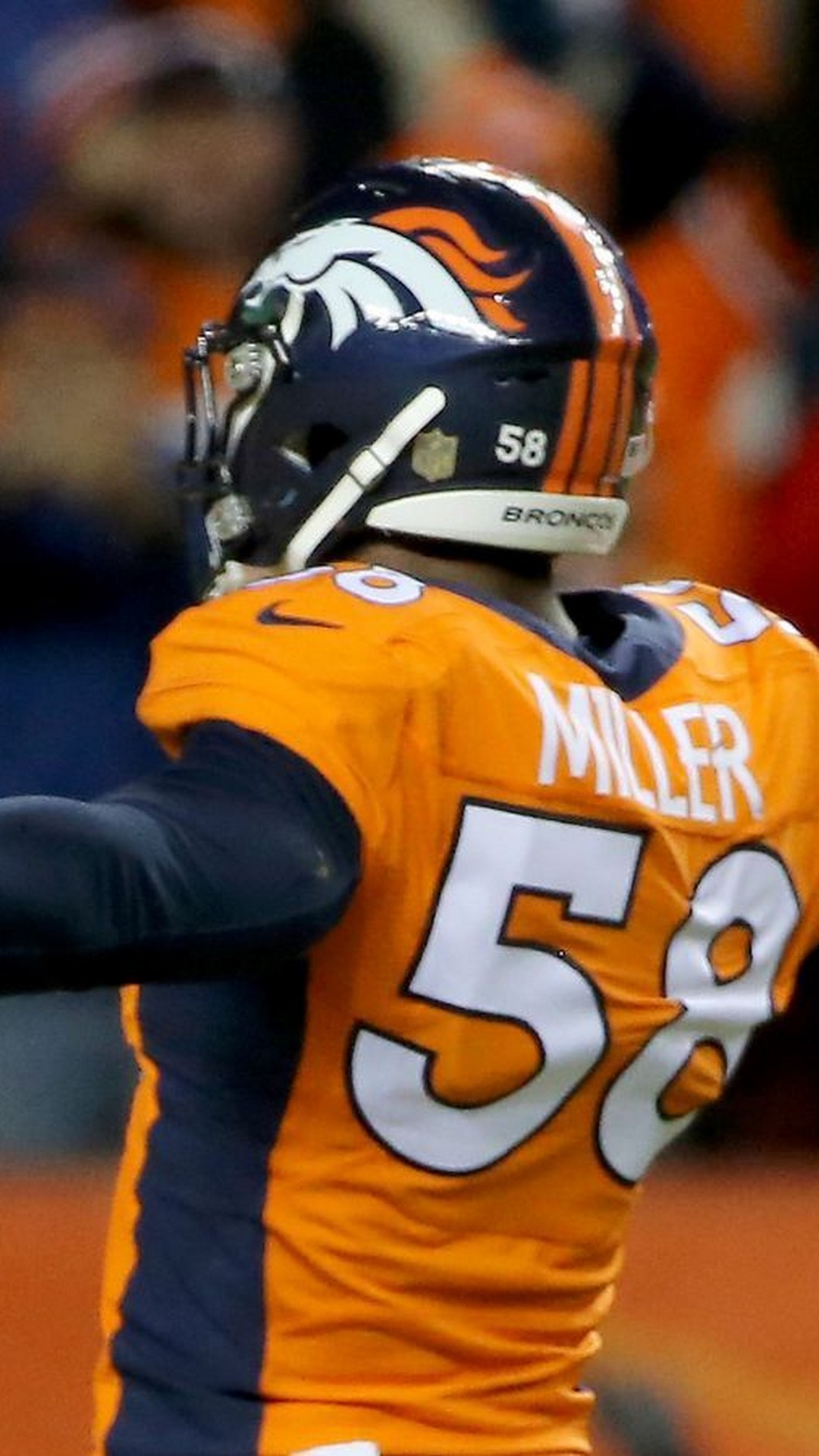 Von Miller Denver Broncos iPhone Wallpapers with high-resolution 1080x1920 pixel. You can use this wallpaper for your Mac or Windows Desktop Background, iPhone, Android or Tablet and another Smartphone device