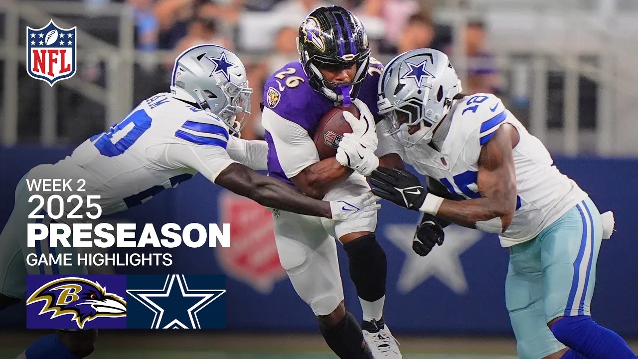 Ravens vs Cowboys Highlights - 2025 Preseason Week 2 with high-resolution 1280x720 pixel